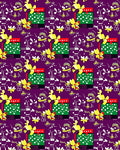 Purple Gift Bow Music Notes Rug