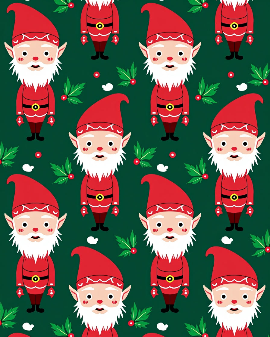 Christmas Elf Holly Berry Garland Rug