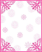 Pink Snowflake Corner Accents Rug