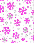 Pink And Gray Snowflake Medley Rug
