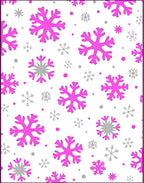 Pink And Gray Snowflake Medley Rug