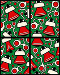 Crimson Bell and Scissor Jubilee Rug