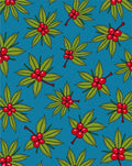 Vibrant Red Berry Leaf Cluster Rug