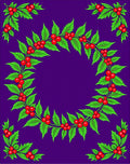 Vibrant Holly Berry Garland Swirl Rug