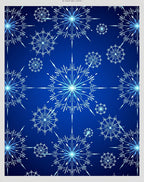 Winter Blue Snowflake Radiance Rug