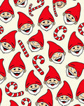Jolly Gnome Candy Cane Holiday Pattern Rug