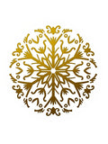 Golden Circular Starburst Medallion Rug
