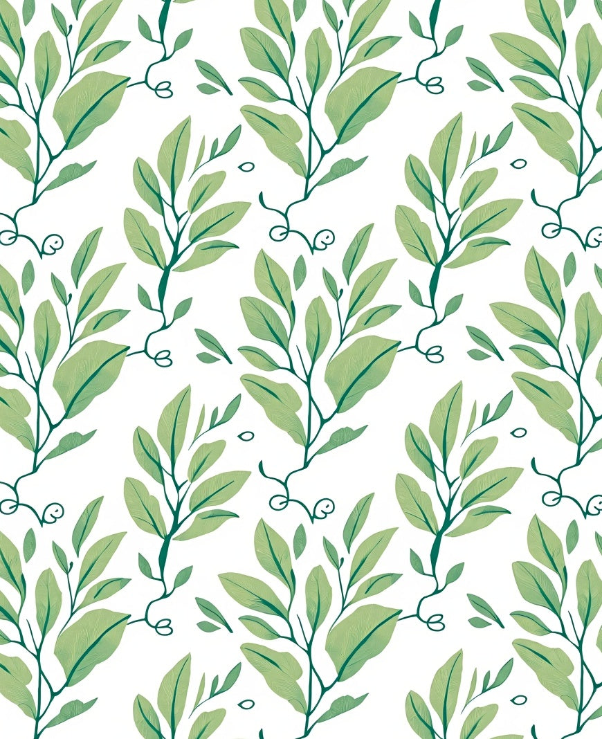Lush Green Leafy Vine Rug