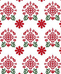 Festive Red Snowflake Medallion Rug