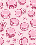 Pink Macaroon Sprinkle Illustration Rug