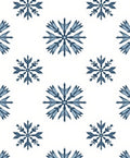 Navy blue snowflake medallion repeat Rug