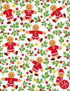 Cheerful Red Gingerbread Holiday Sprinkle Rug