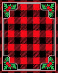 Red Black Buffalo Check Holly Accents Rug