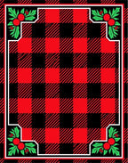 Red Black Buffalo Check Holly Accents Rug