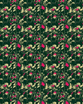 Emerald Green Floral Arrangement Rug