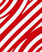 Bold Red White Diagonal Swirls Rug