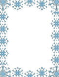 Winter Blue Snowflake Border Rug