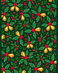 Red Green Gold Holly Berry Bells Rug
