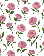 Pink Rose Garden Stem Arrangement Rug