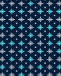 Navy Blue Starburst Floral Geometric Rug