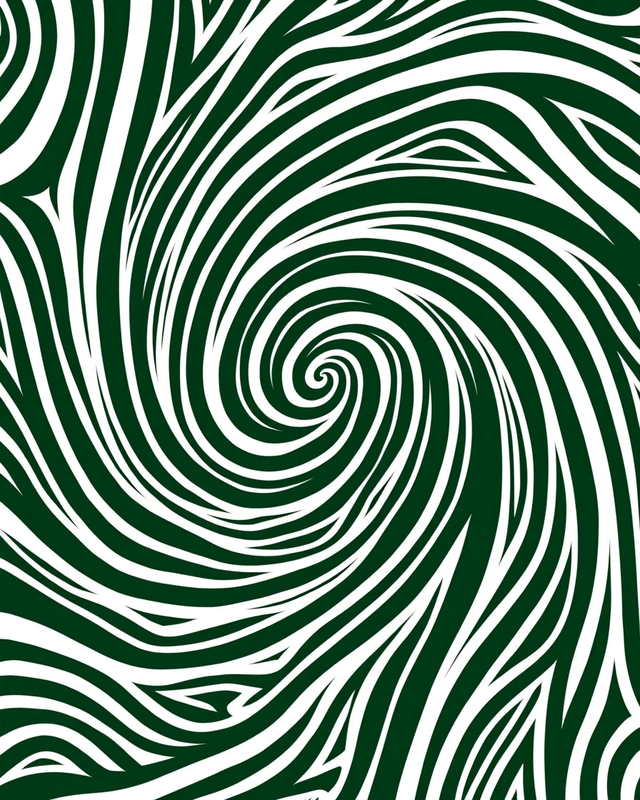 Emerald White Swirl Stripe Rug