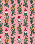 Pink Gnome And Fir Tree Garland Rug