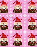 Pink Festive Gnome Snowflakes Rug