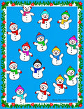 Happy Snowmen Winter Holiday Cheer Rug