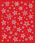 Whimsical Red Starburst Collection Rug