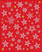 Whimsical Red Starburst Collection Rug