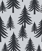 Dark Forest Trees Scandinavian Graphic Rug