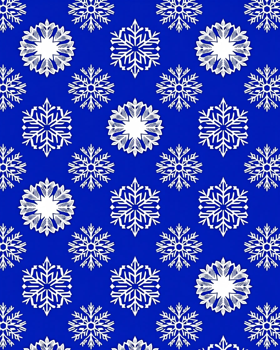 Winter White Snowflake Abundant Rug