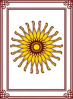 Radiant Yellow Sunburst Mandala Rug