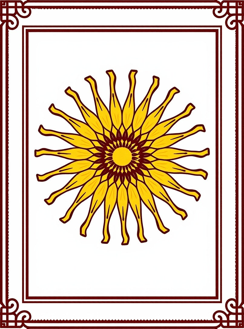 Radiant Yellow Sunburst Mandala Rug
