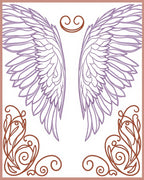 Lavender Angel Wings With Copper Flourishes Rug
