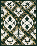 Forest Deer And Trees Geometric Rug