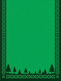 Emerald Woodland Scenic Border Rug