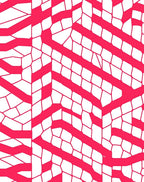 Vivid Pink Organic Geometric Weave Rug