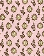 Blush Floral Leaf Arrangement Rug