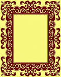 Crimson Flourish Yellow Border Rug