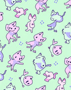 Pastel Whimsical Creature Playful Animals Rug