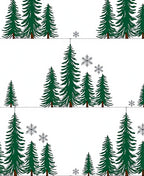 Evergreen Forest Snowfall Rug