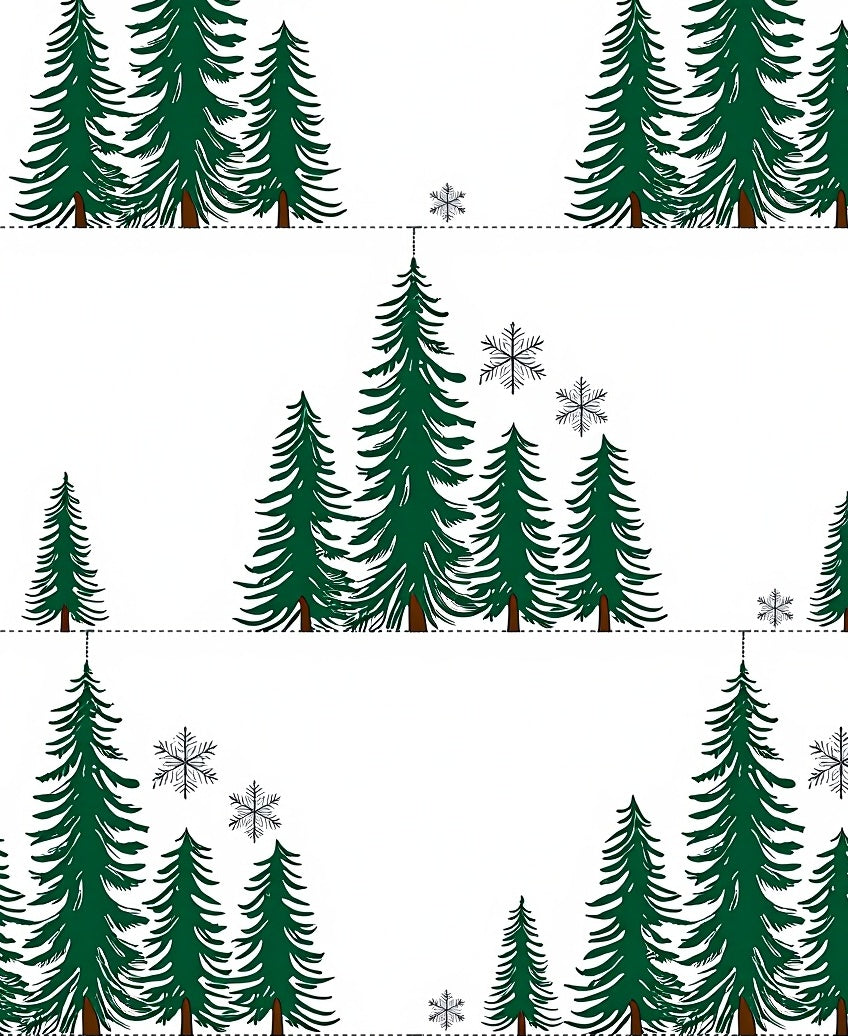 Evergreen Forest Snowfall Rug