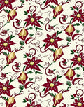 Dark Red Floral Bell Harmony Rug