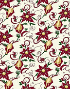 Dark Red Floral Bell Harmony Rug