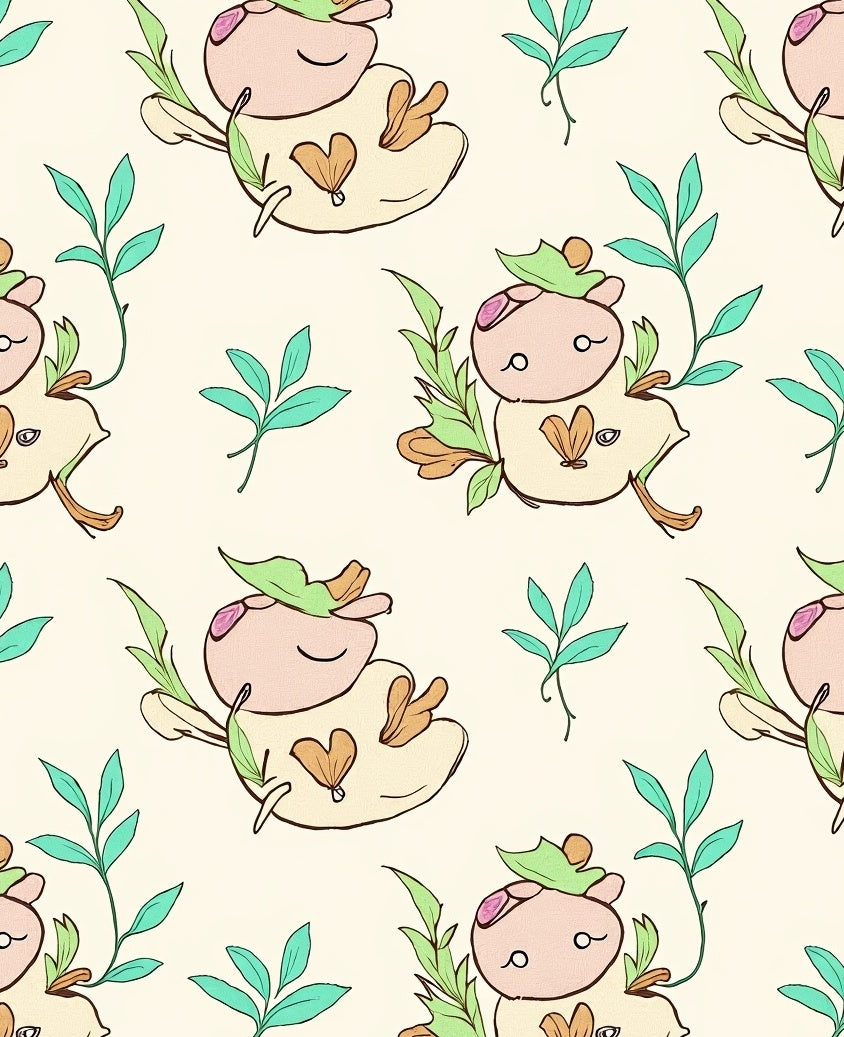 Sweet Sleeping Critter Garden Rug