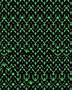 Vibrant Green Floral Vines Rug