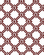 Deep Red Lattice Geometric Rug