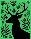 Black Deer Emerald Jungle Starburst Rug