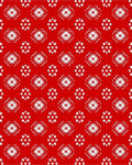 Crimson White Floral Scatter Rug